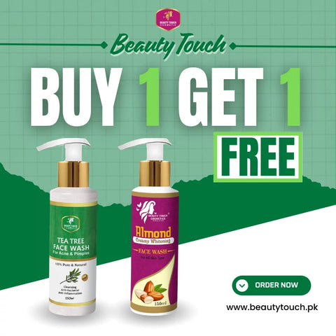 Buy 1 Get 1 Free - Almond & Tea Tree Face Wash Combo Buy 1 Get 1 Free - Almond & Tea Tree Face Wash Combo